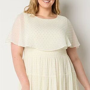 NWT Danny and Nicole Elegant pale yellow Women's Dress Size 20